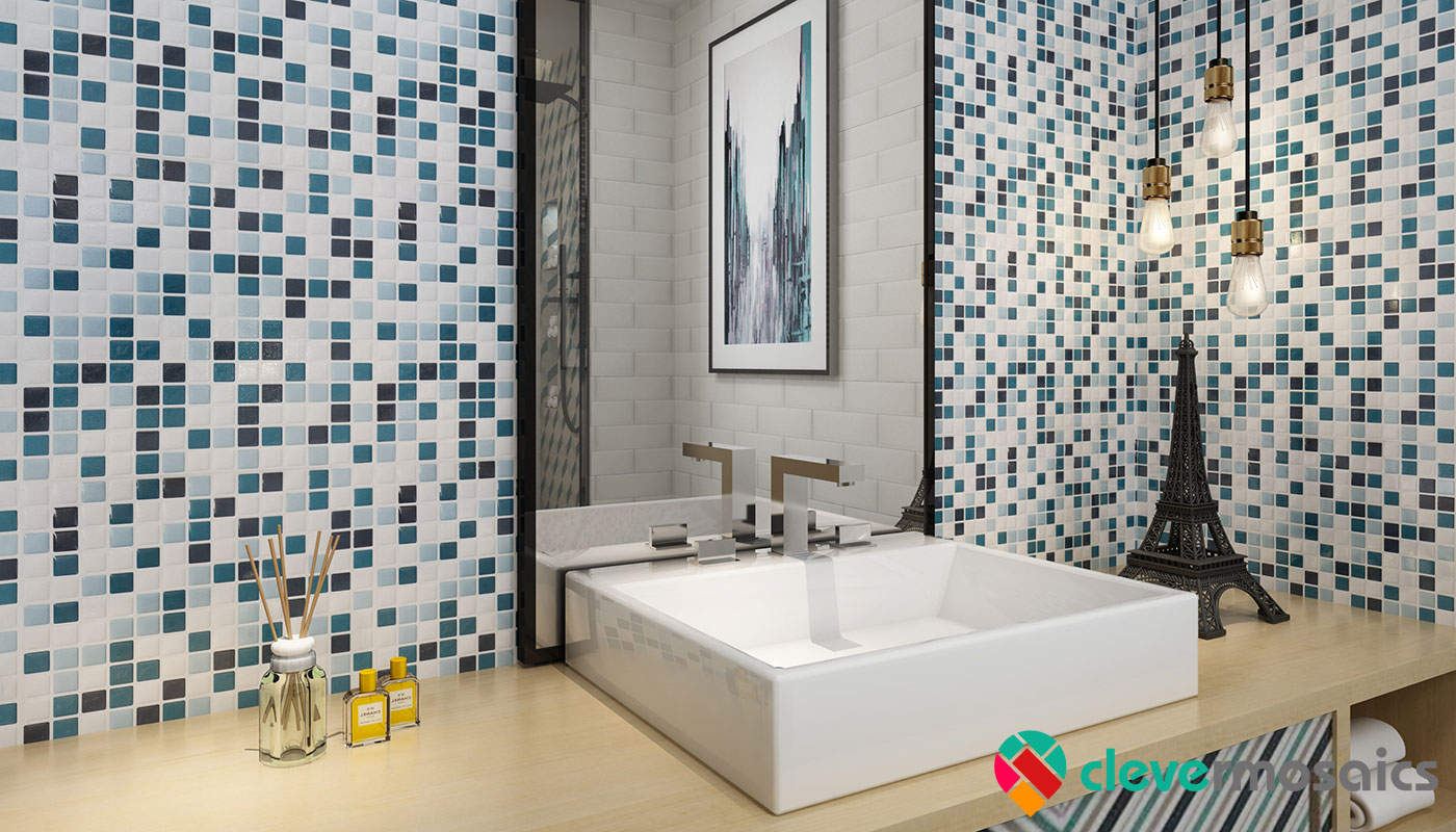 Peel And Stick Tiles For Showe Walls Cm80235 Clever Mosaics intended for sizing 1400 X 800