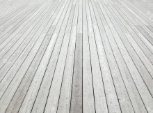 Perspective View Of Outdoor Shab White Wood Decking Background in size 1300 X 866