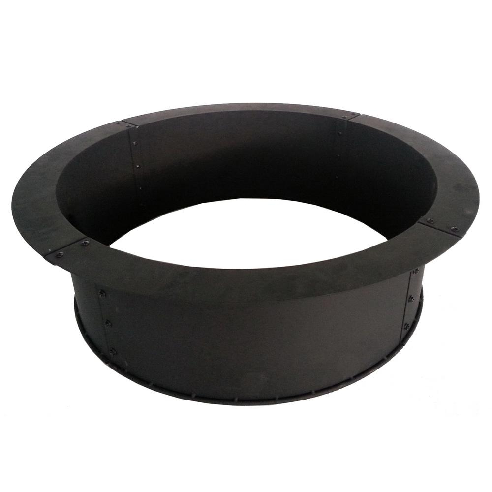 Pleasant Hearth 34 In X 10 In Round Solid Steel Wood Fire Ring In with measurements 1000 X 1000