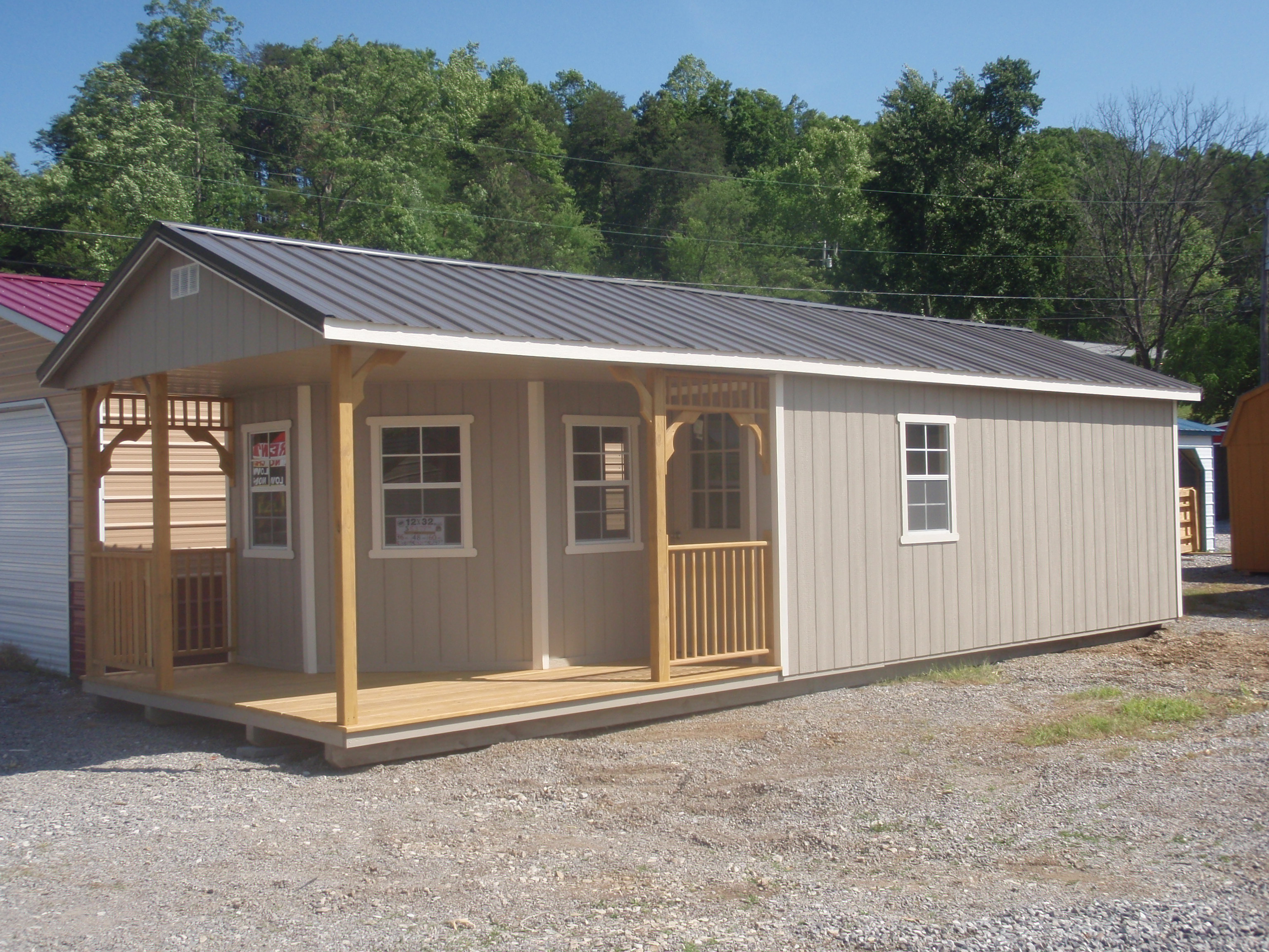 Porch Model Buildings Rr Buildings Knoxville Sheds Storage pertaining to proportions 3072 X 2304