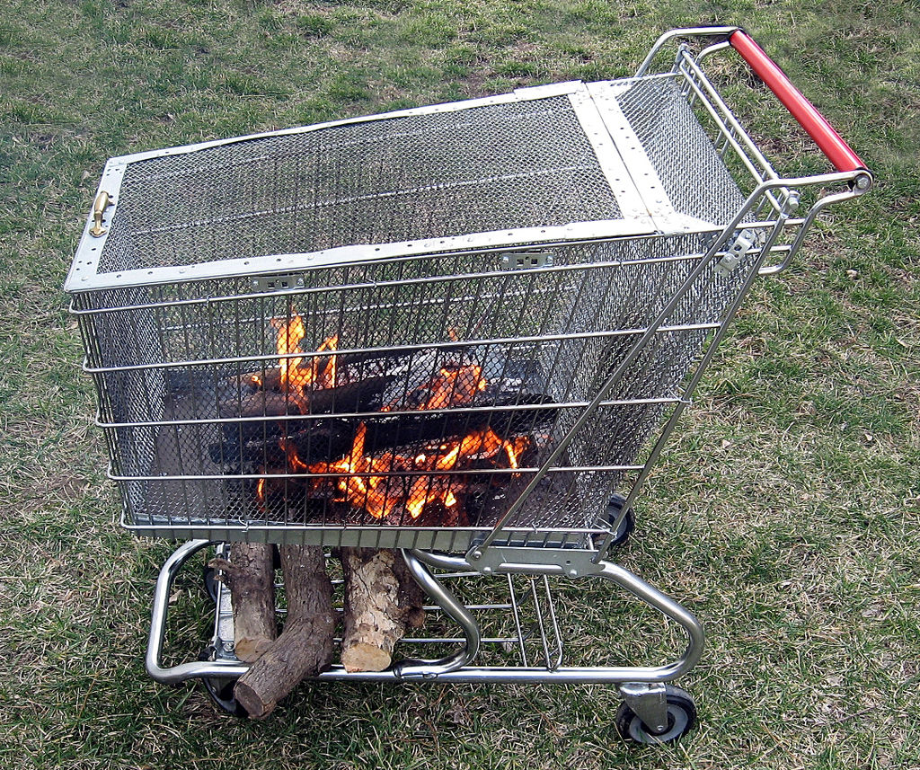 Portable Fire Pit With Built In Log Storage Rack 6 Steps With with regard to proportions 1024 X 857