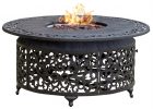 Propane Cast Aluminum Fire Pit With Scroll Design Click To View Full with measurements 1154 X 1154