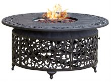 Propane Cast Aluminum Fire Pit With Scroll Design Click To View Full with measurements 1154 X 1154