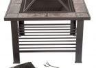 Pure Garden 30 In Square Steel Fire Pit And Table With Cover for proportions 1000 X 1000