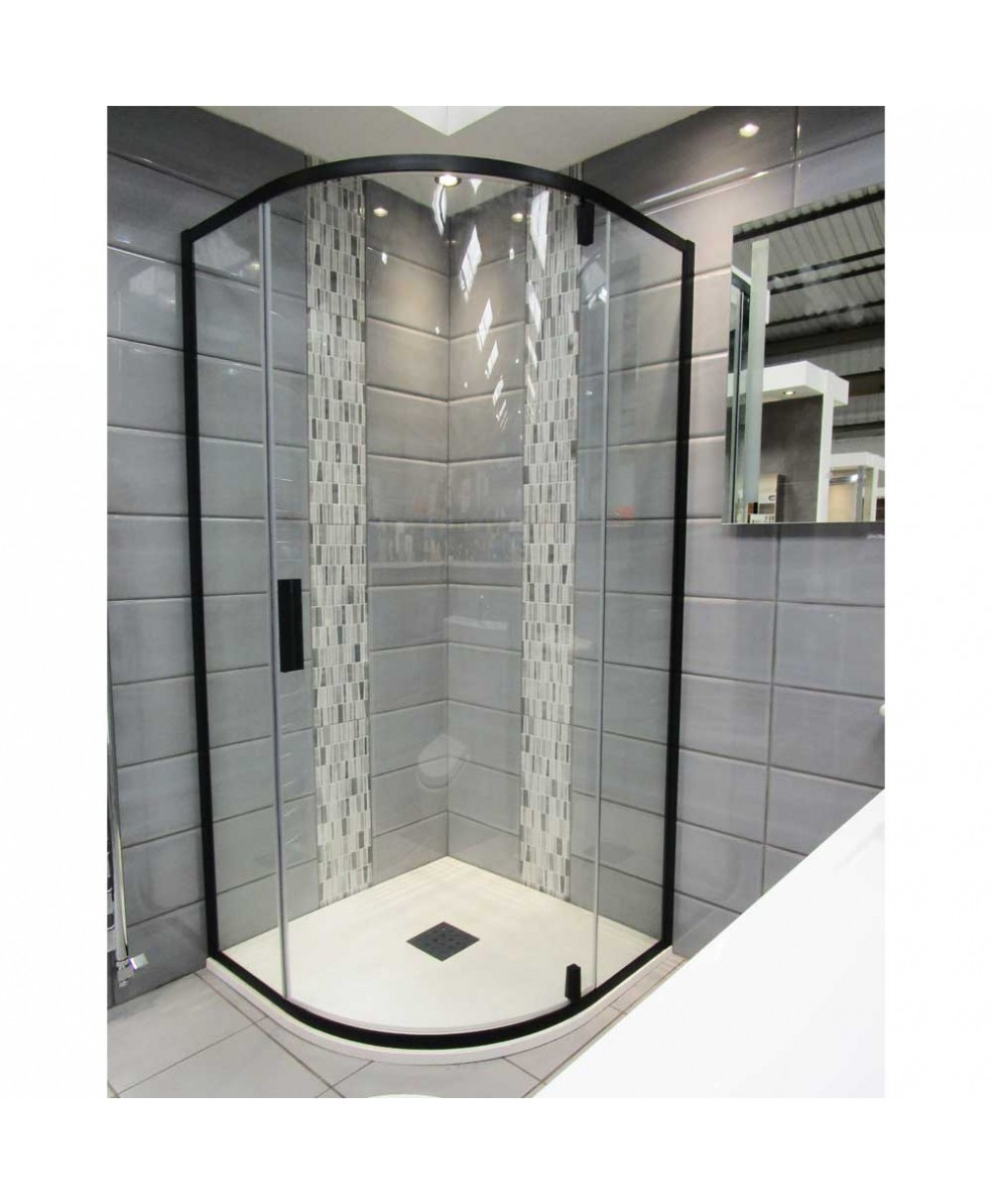 Quadrant Walk In Shower Enclosure Black Finish Quadrant Shower within dimensions 984 X 1194