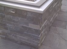 Raised Gas Fire Pit With Crushed Glass Stone Cladding And Stainless with regard to measurements 1944 X 2592