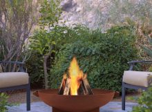 Real Flame Anson 32 In Wood Burning Steel Fire Bowl In Rust 958 Rst for size 1000 X 1000