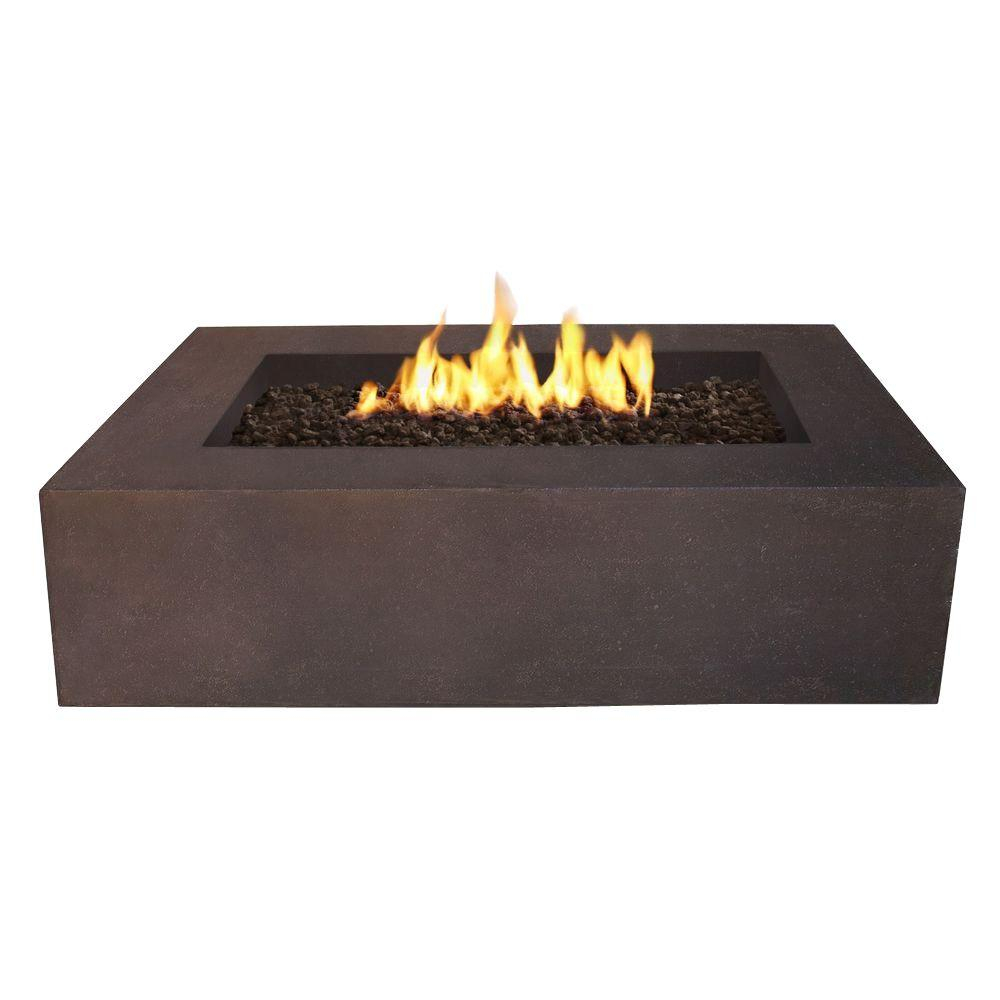 Real Flame Baltic 51 In Rectangle Natural Gas Outdoor Fire Pit In for dimensions 1000 X 1000
