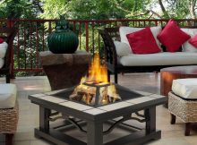 Real Flame Crestone 34 In Steel Framed Wood Burning Fire Pit With for dimensions 1000 X 1000
