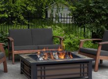 Real Flame Hamilton 44 In X 13 In Rectangle Steel And Slate for dimensions 1000 X 1000