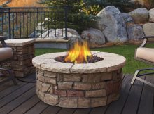 Real Flame Sedona 43 In X 17 In Round Fiber Concrete Propane Fire inside sizing 1000 X 1000