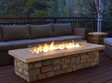 Real Flame Sedona 66 In X 19 In Rectangle Fiber Concrete Propane for dimensions 1000 X 1000