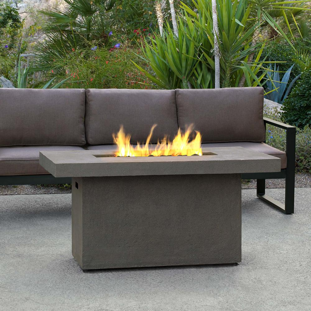 Real Flame Ventura 50 In X 24 In Rectangle Fiber Concrete Propane for size 1000 X 1000