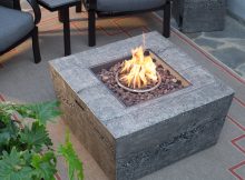 Red Ember Glacier Stone 35 In Square Gas Fire Pit Table With Free within size 1600 X 1600