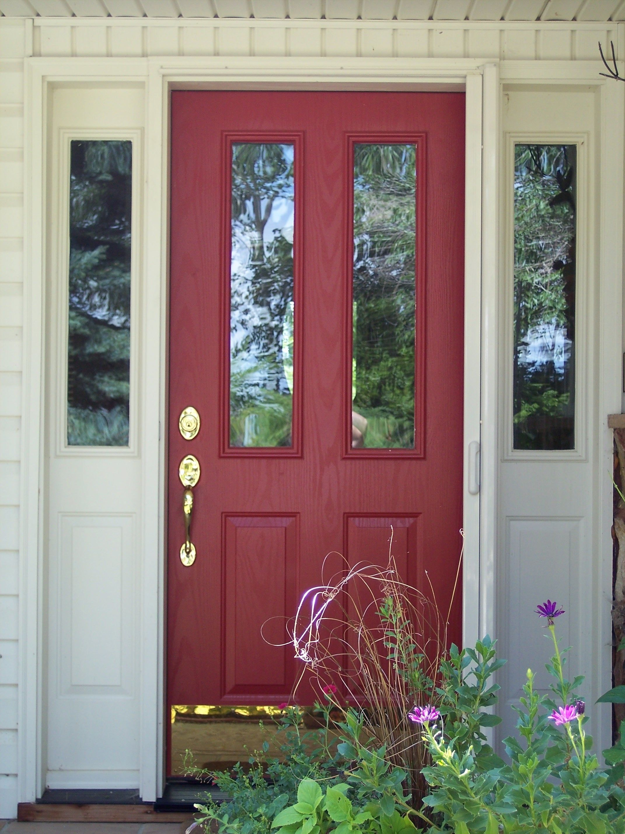 Red Front Door With Screen Door Modern Front Door Doors regarding dimensions 2142 X 2856