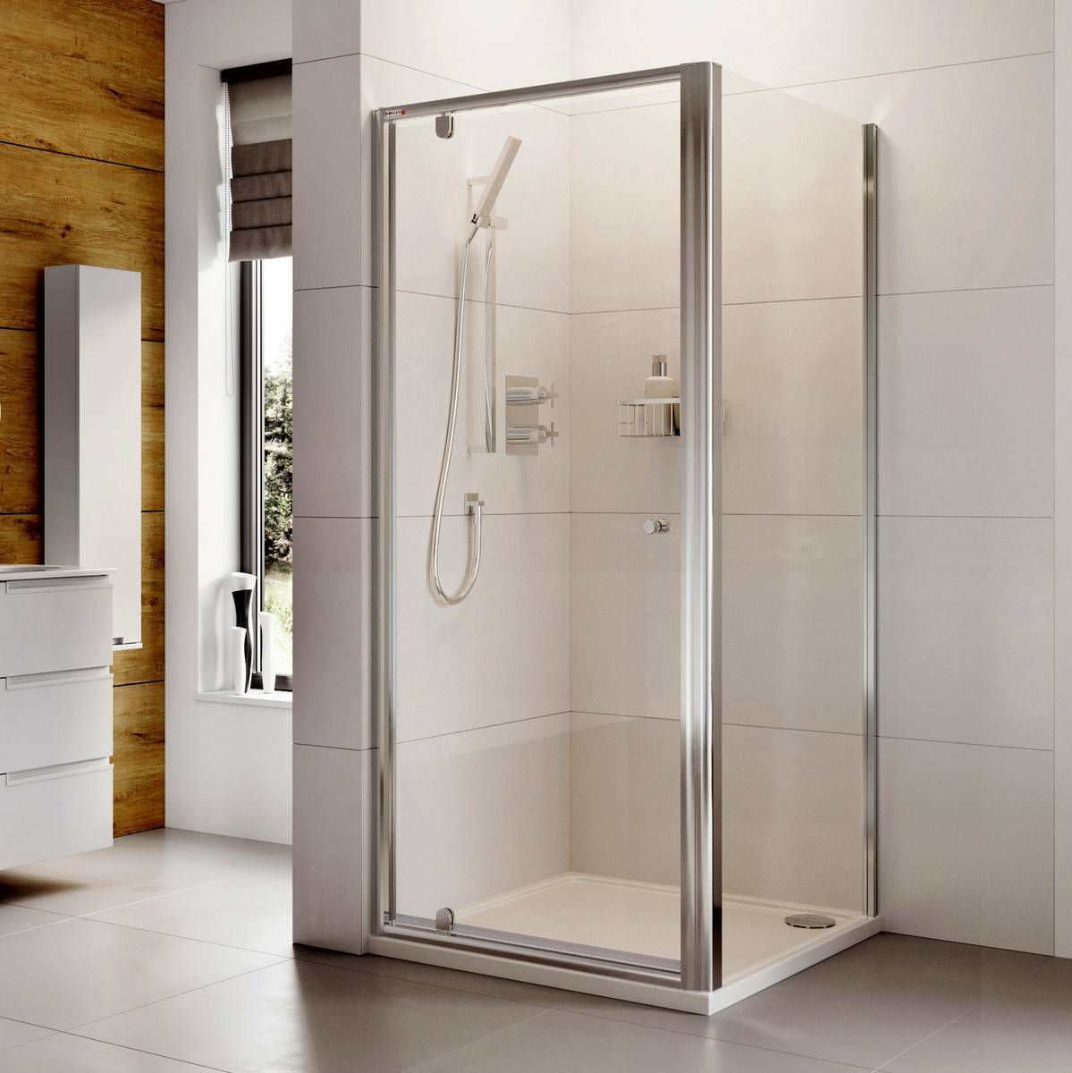 Roman Haven Pivot Shower Door Uk Bathrooms in dimensions 1199 X 1200