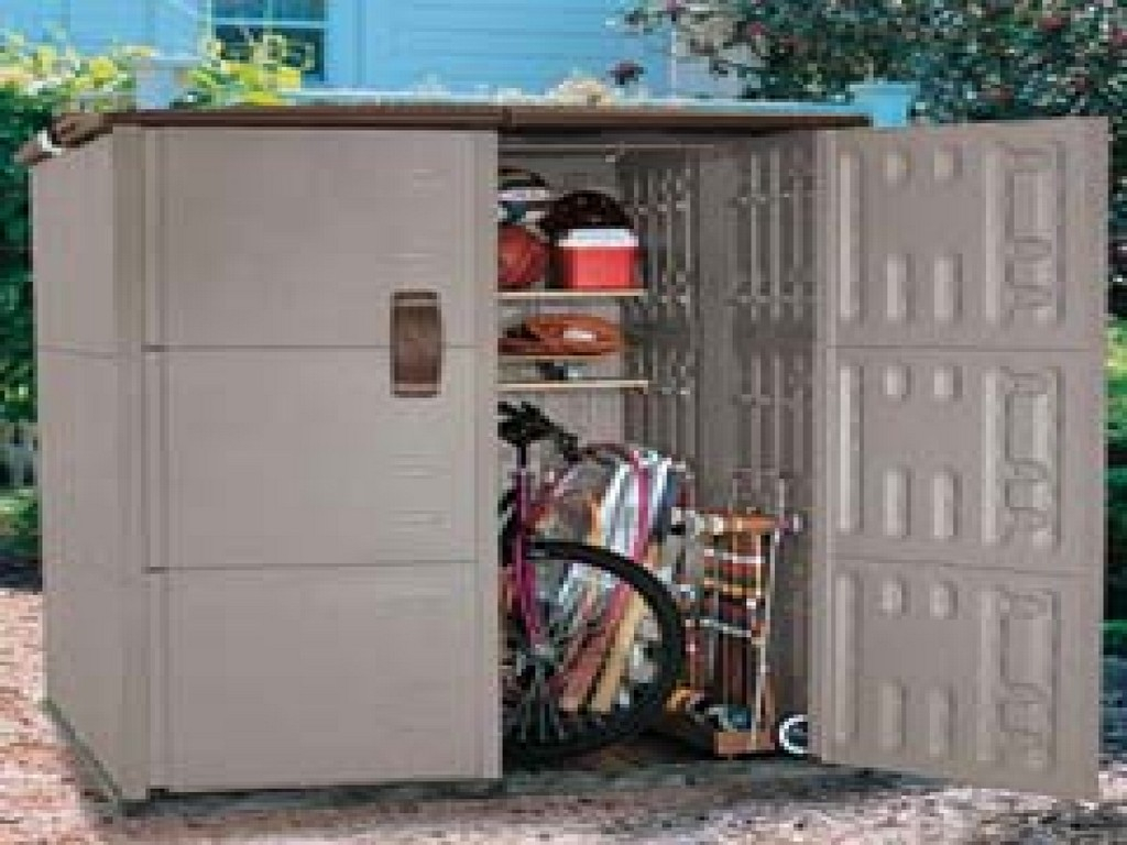 Rubbermaid Outdoor Cabinet Patio Storage Lifetime Sheds Backyard throughout dimensions 1024 X 768