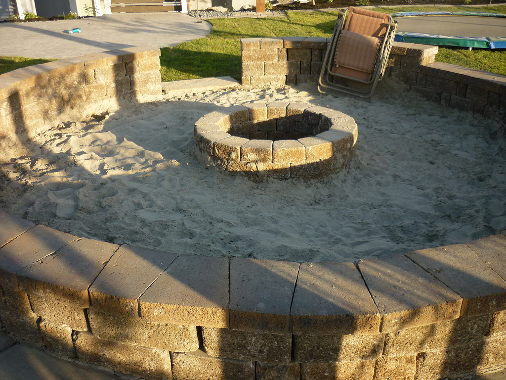 Sand Fire And Wood Fire Pit Chris Jensen Landscaping Flickr pertaining to size 1024 X 768