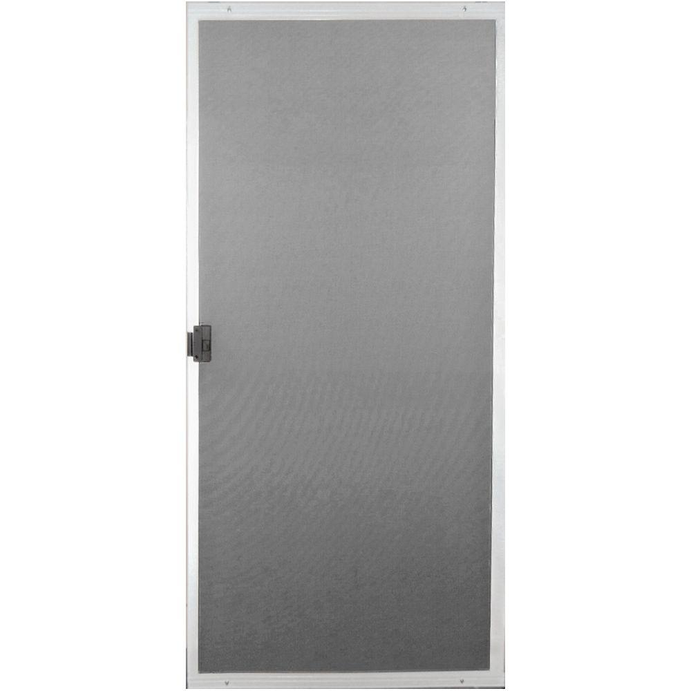 Screen Tight 30 In X 80 In White Patio Matic Screen Door Pat30wt for size 1000 X 1000