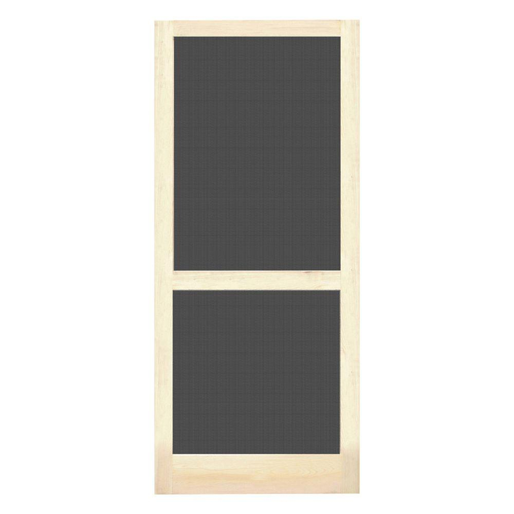 Screen Tight 32 In X 80 In Natural Wood Unfinished Screen Door intended for dimensions 1000 X 1000