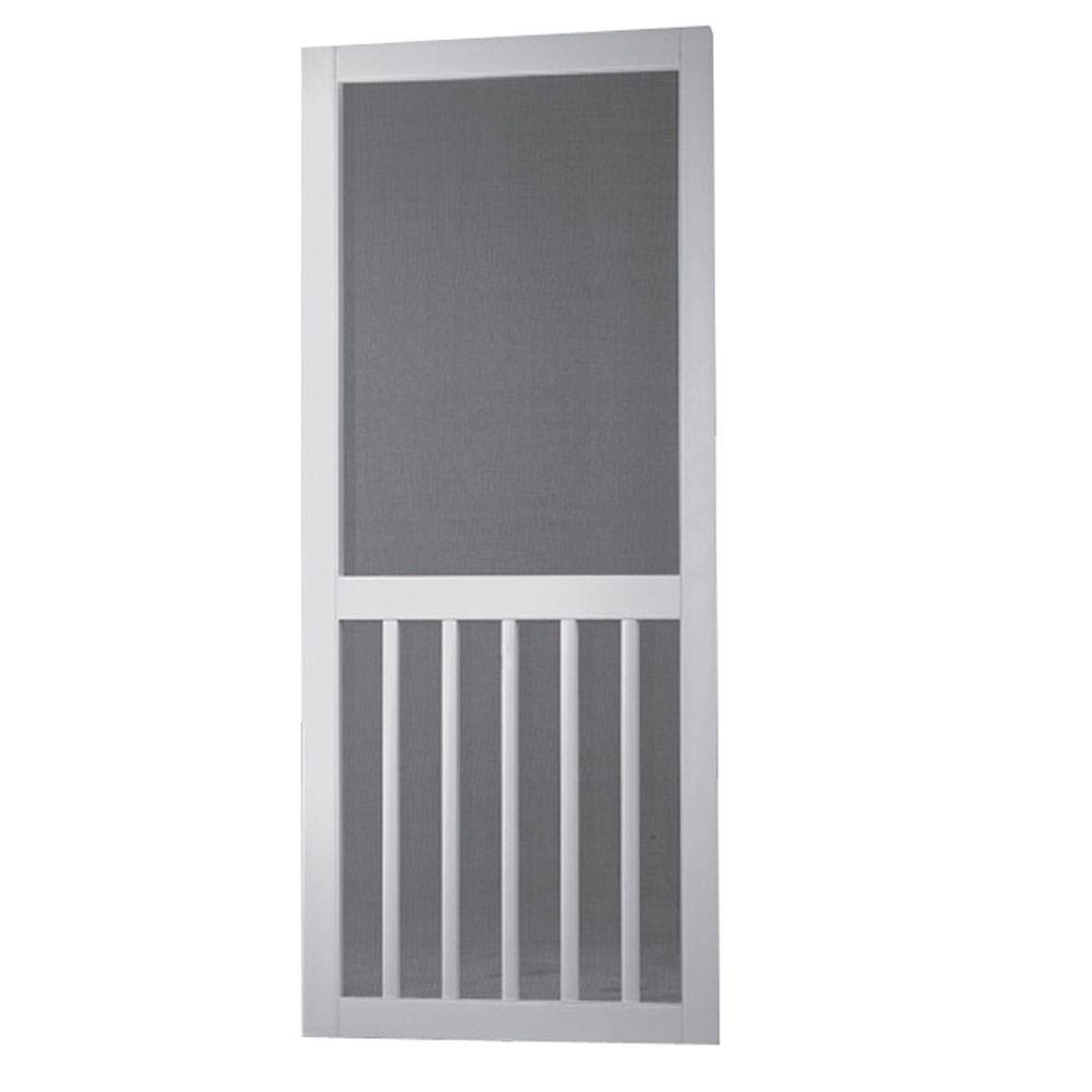 Screen Tight 32 In X 80 In Solid Vinyl White Screen Door With within dimensions 1000 X 1000