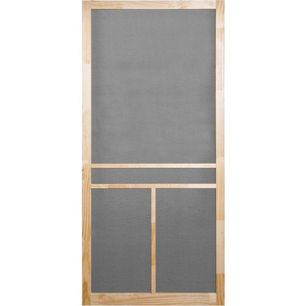 Screen Tight 36 In X 80 In Unfinished Wood T Bar Screen Door inside size 1000 X 1000