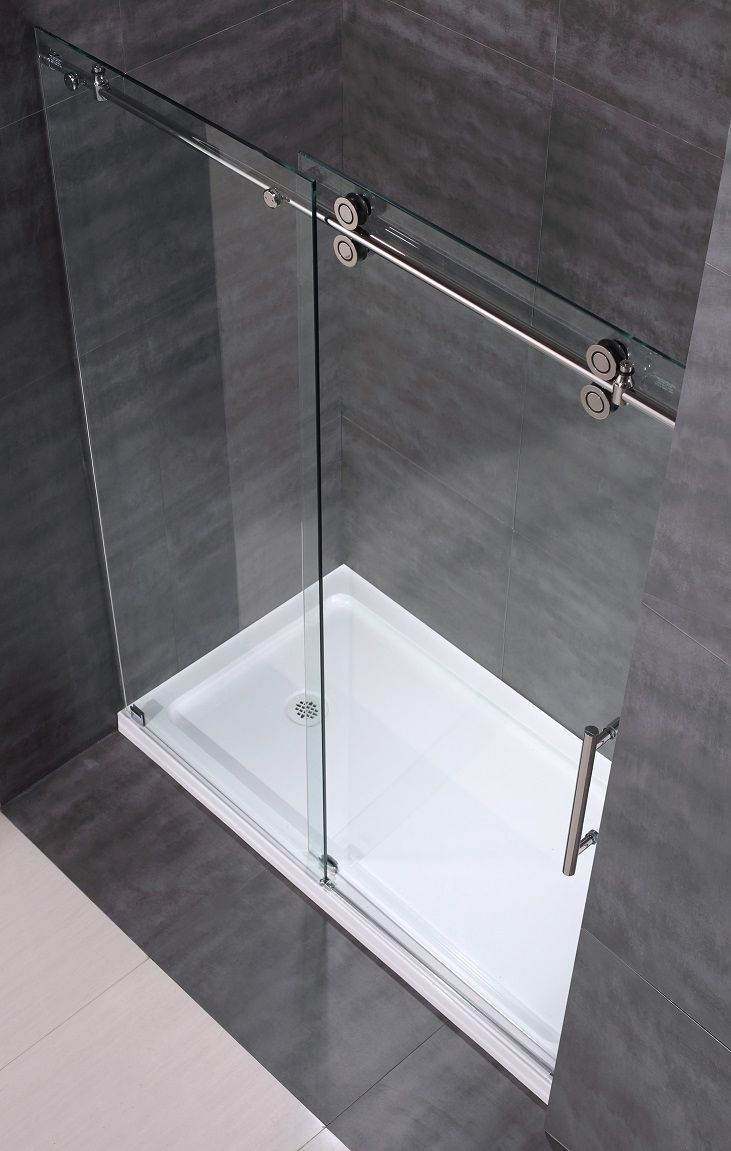 Sdr978 Langham Completely Frameless Sliding Alcove Shower Door within proportions 731 X 1151