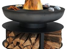 Serenity Health Sunnydaze Large Outdoor Fire Pit With Cooking Ledge within sizing 1000 X 1000