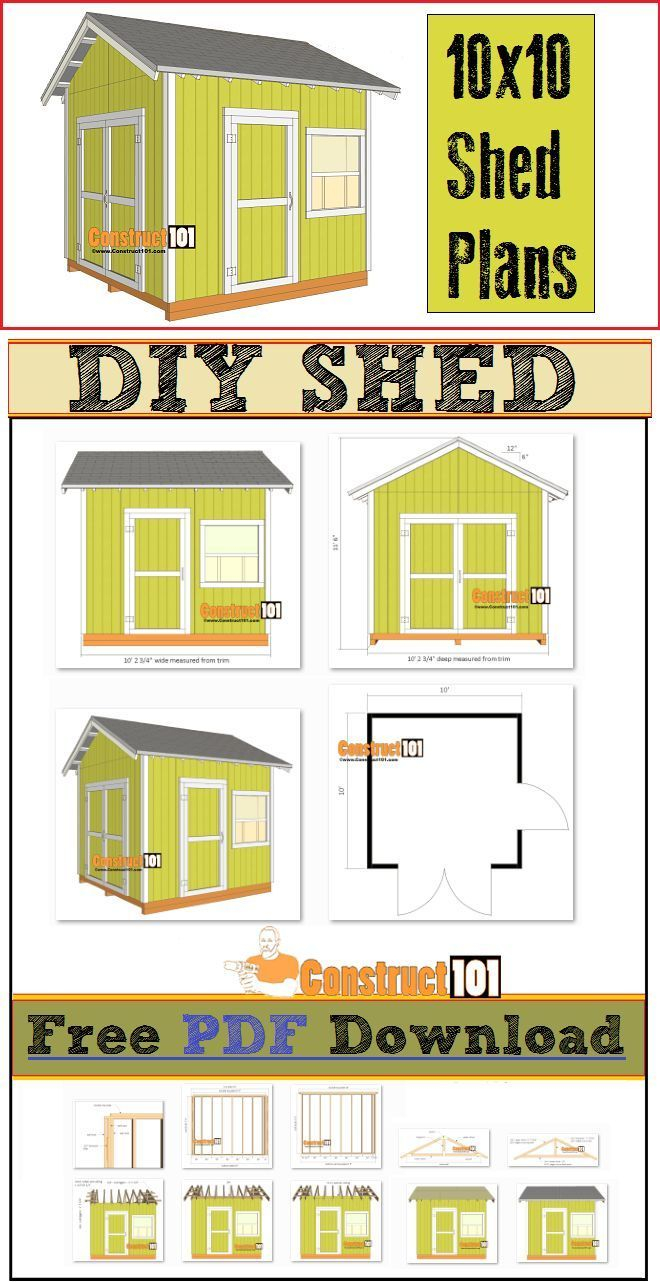 Shed Plans 10x10 Gable Shed Pdf Download Free Sheds Outdoor inside sizing 660 X 1282