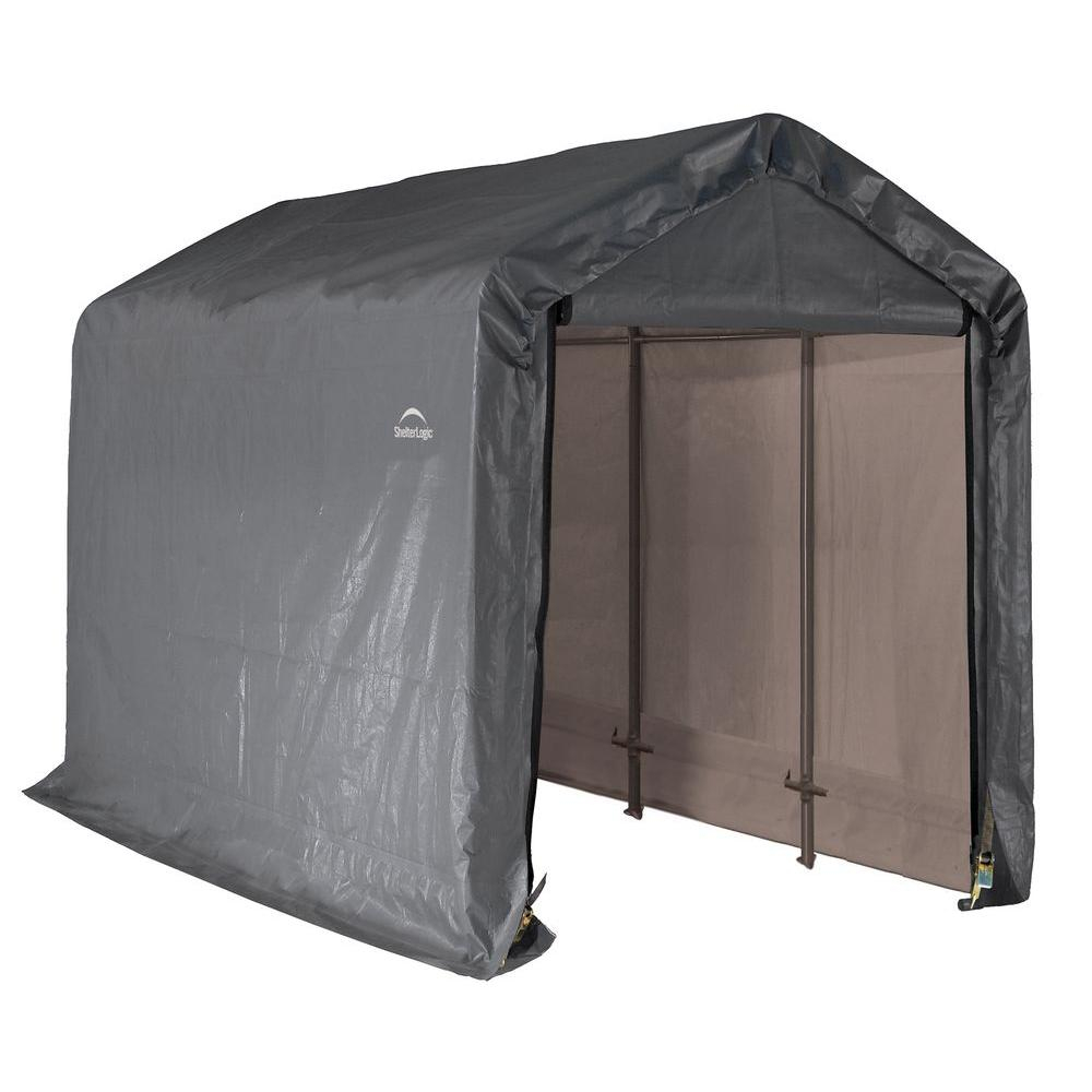 Shelterlogic Shed In A Box 6 Ft X 12 Ft X 8 Ft Grey Peak Style throughout size 1000 X 1000