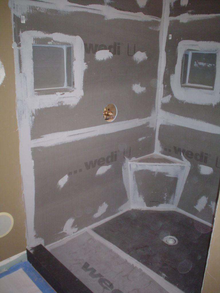 Shower Remodel Using Waterproof Wedi Shower System Glass Blocks in dimensions 768 X 1024