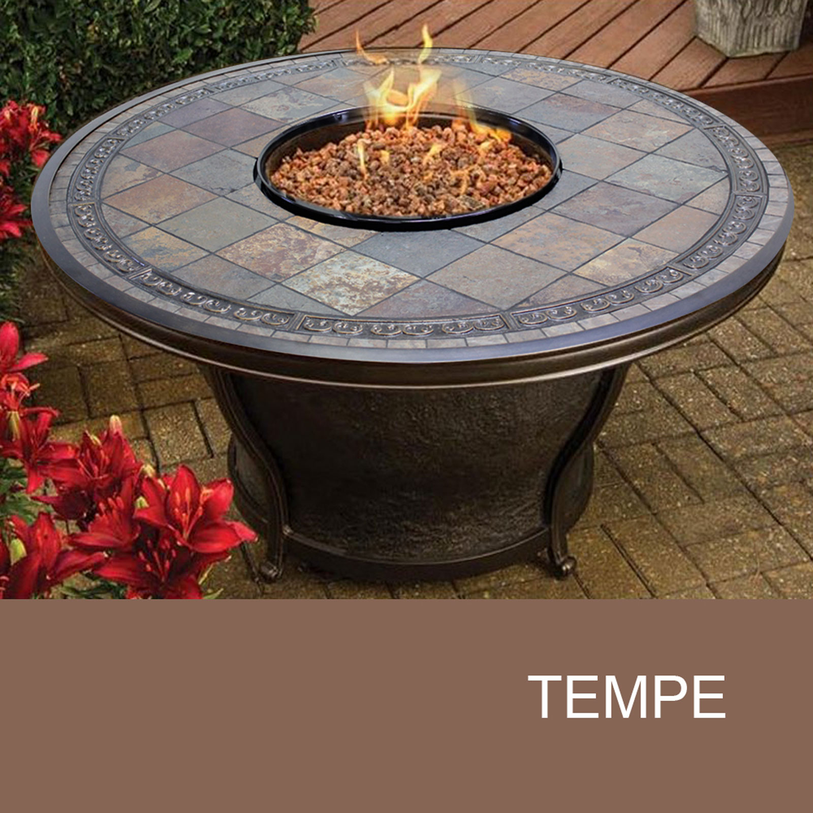 Slate Fire Pit Table Agio Tempe Fire Pit Design Furnishings pertaining to proportions 1600 X 1600