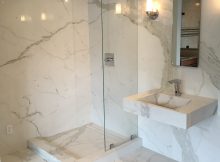 Slim Slab Porcelian Shower Walls Verona Showers Dc Metro throughout measurements 2448 X 3095