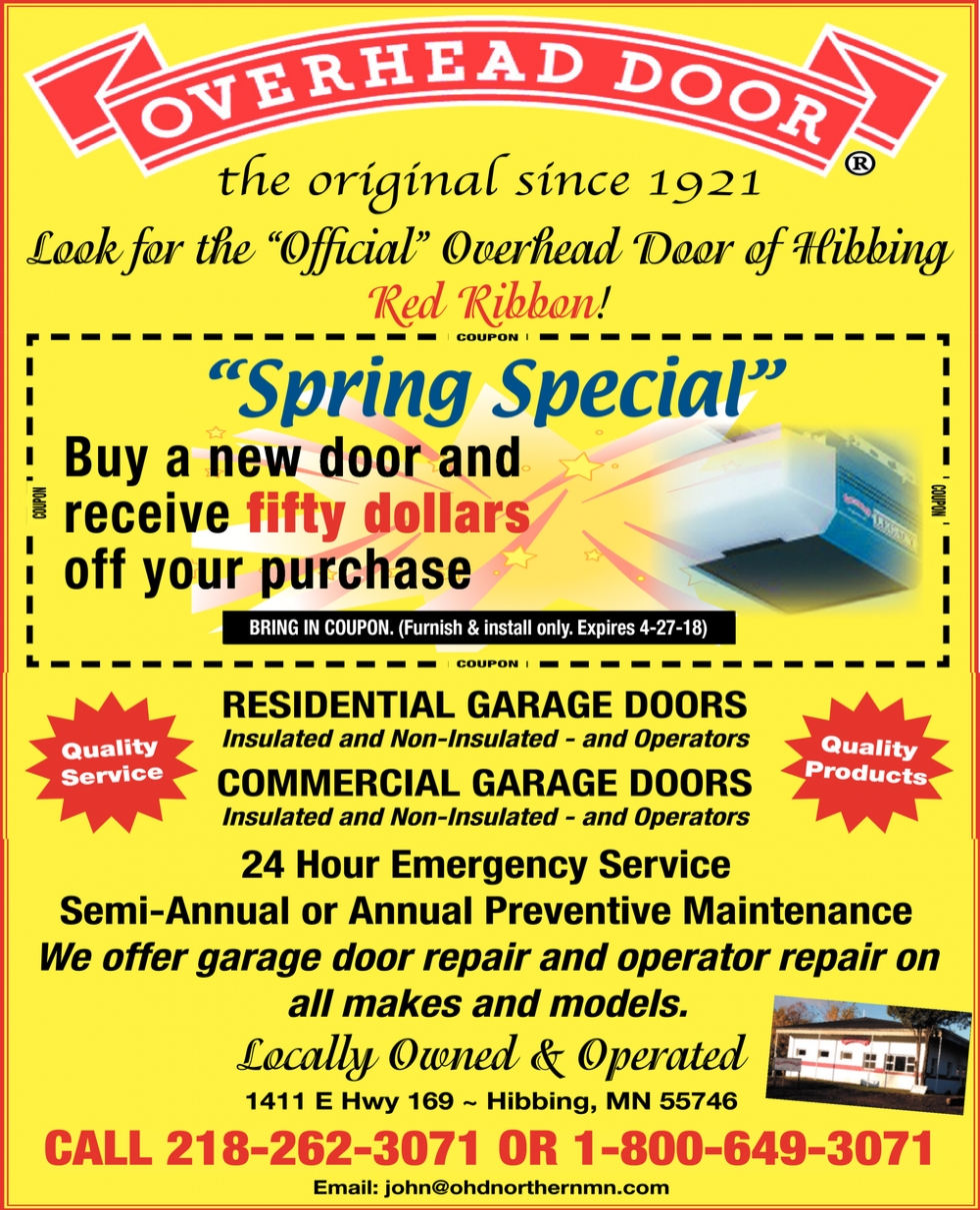 Spring Special Overhead Door for dimensions 980 X 1209