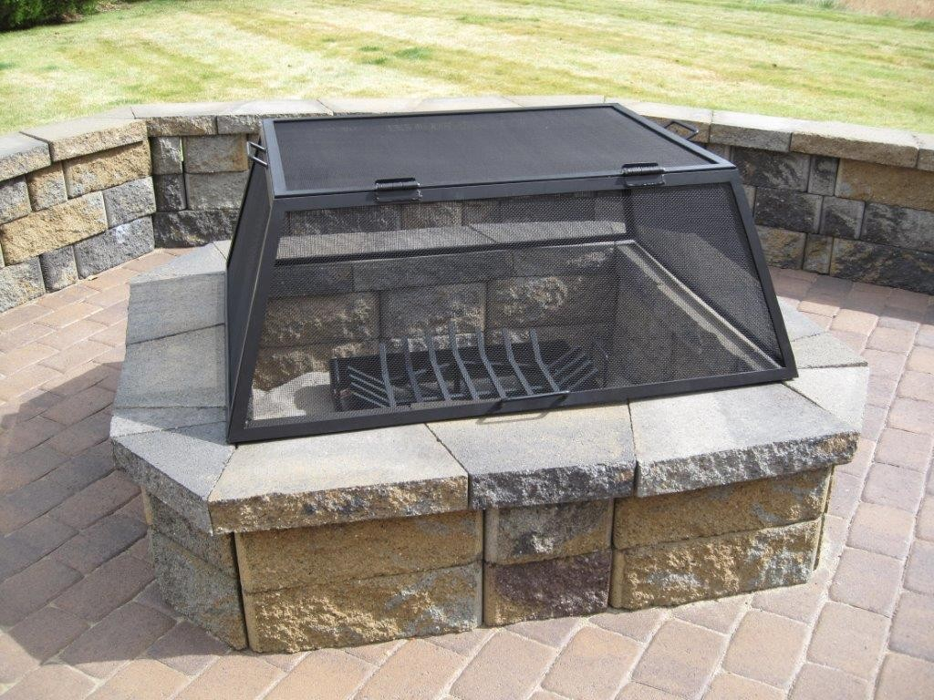 Stainless Steel Fire Pit Screens Ss Fire Pit Spark Screens throughout dimensions 1024 X 768