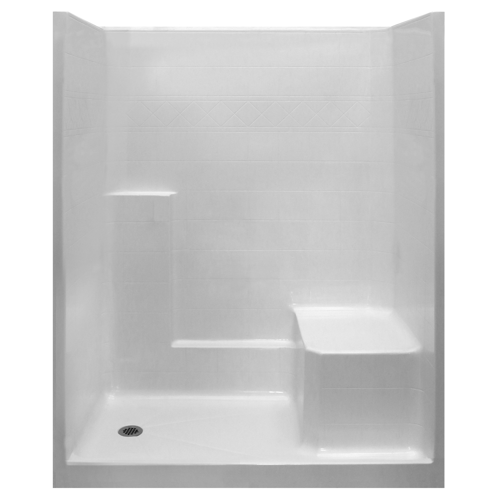 Standard One Piece Low Threshold Shower With Molded Seat Acrylx inside size 1000 X 1000