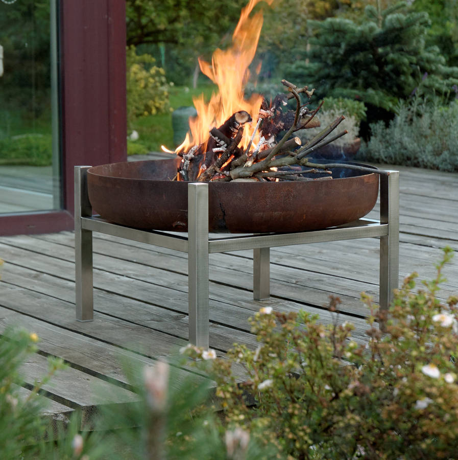 Steel Crate Fire Pit Arpe Studio Uk Notonthehighstreet for dimensions 897 X 900