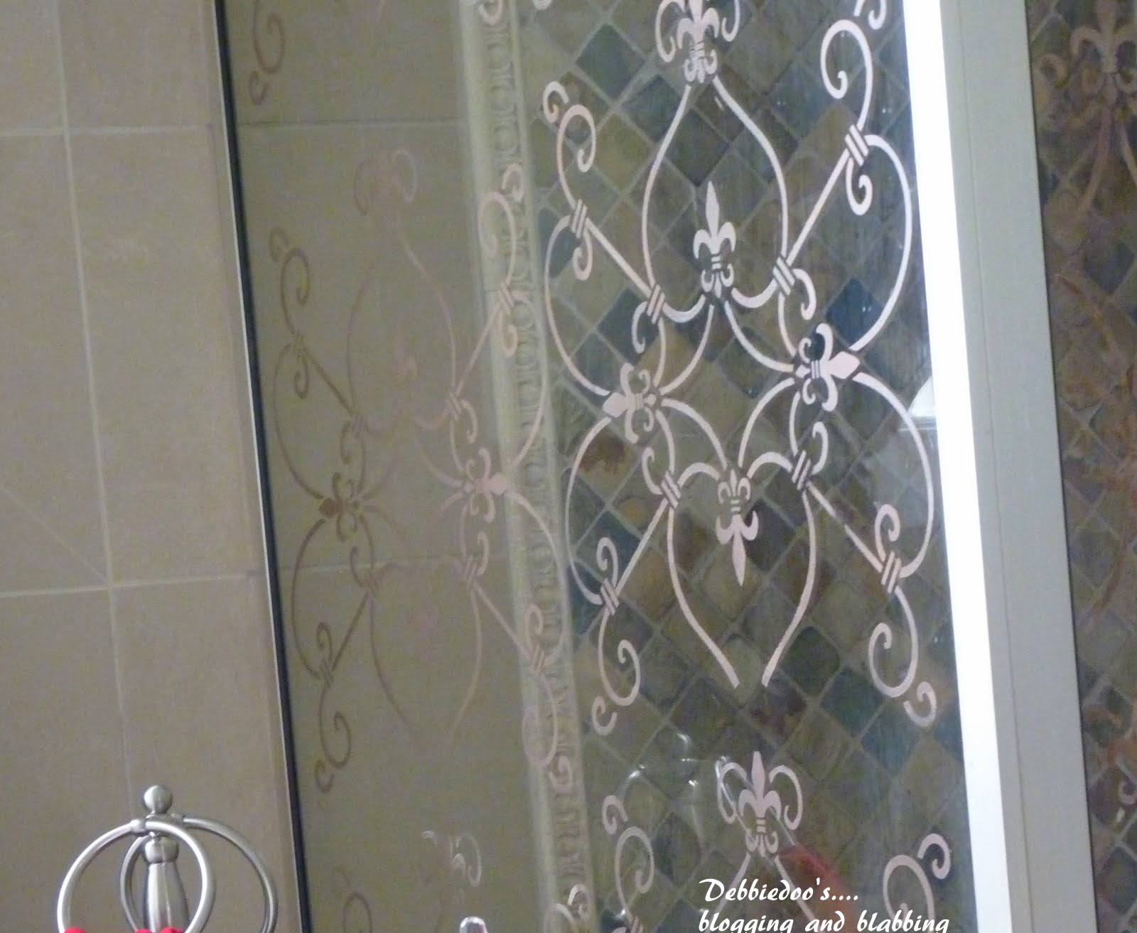Stencil On A Shower Door Diy Debbiedoos with sizing 1600 X 1313