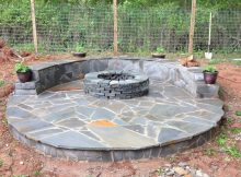 Stone Veneer Fire Pit Patio 11 Steps With Pictures regarding sizing 1024 X 768