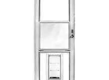 Storm Door With Pet Door Built In Glass Vent Storm Door Endura in sizing 1100 X 1056