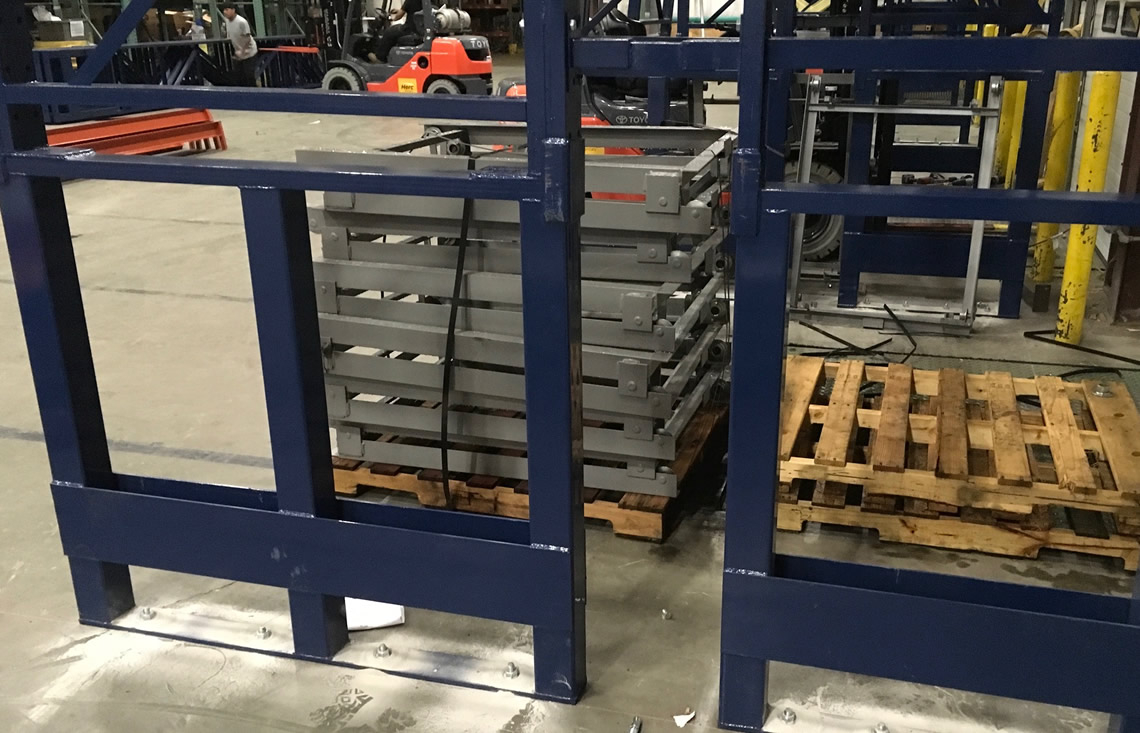 Structural 2 Deep Push Back Overhead Door Racking pertaining to proportions 1140 X 733