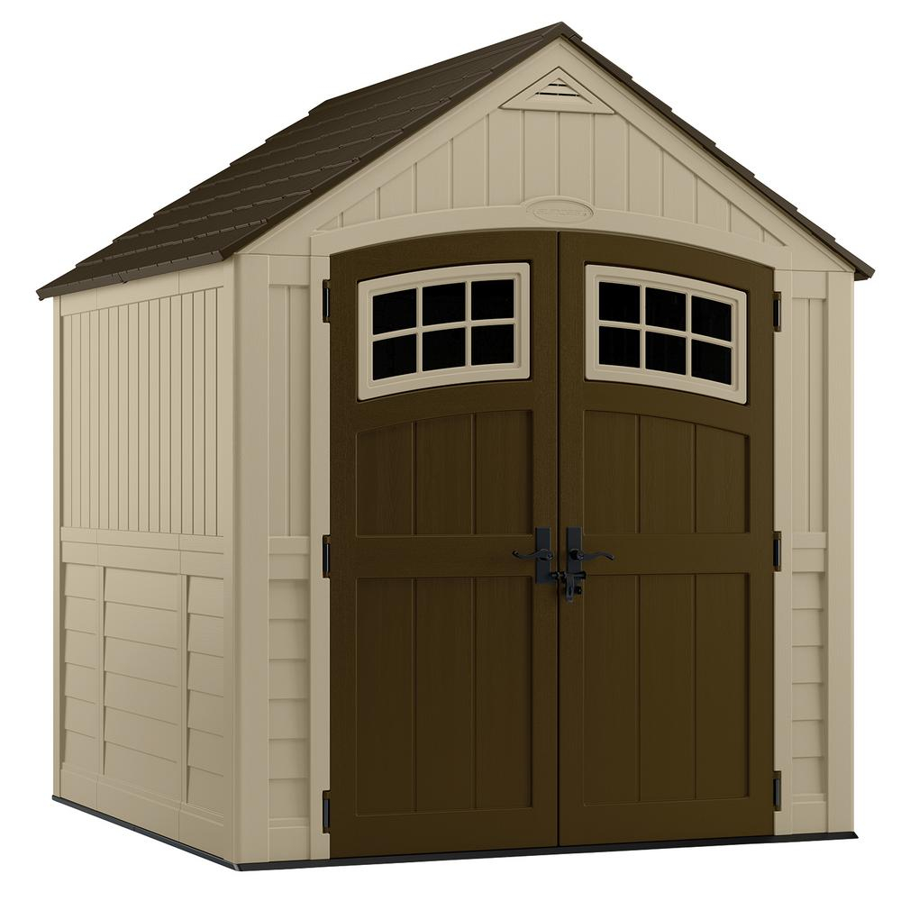 Suncast Sutton 7 Ft 3 In X 7 Ft 45 In Resin Storage Shed intended for size 1000 X 1000