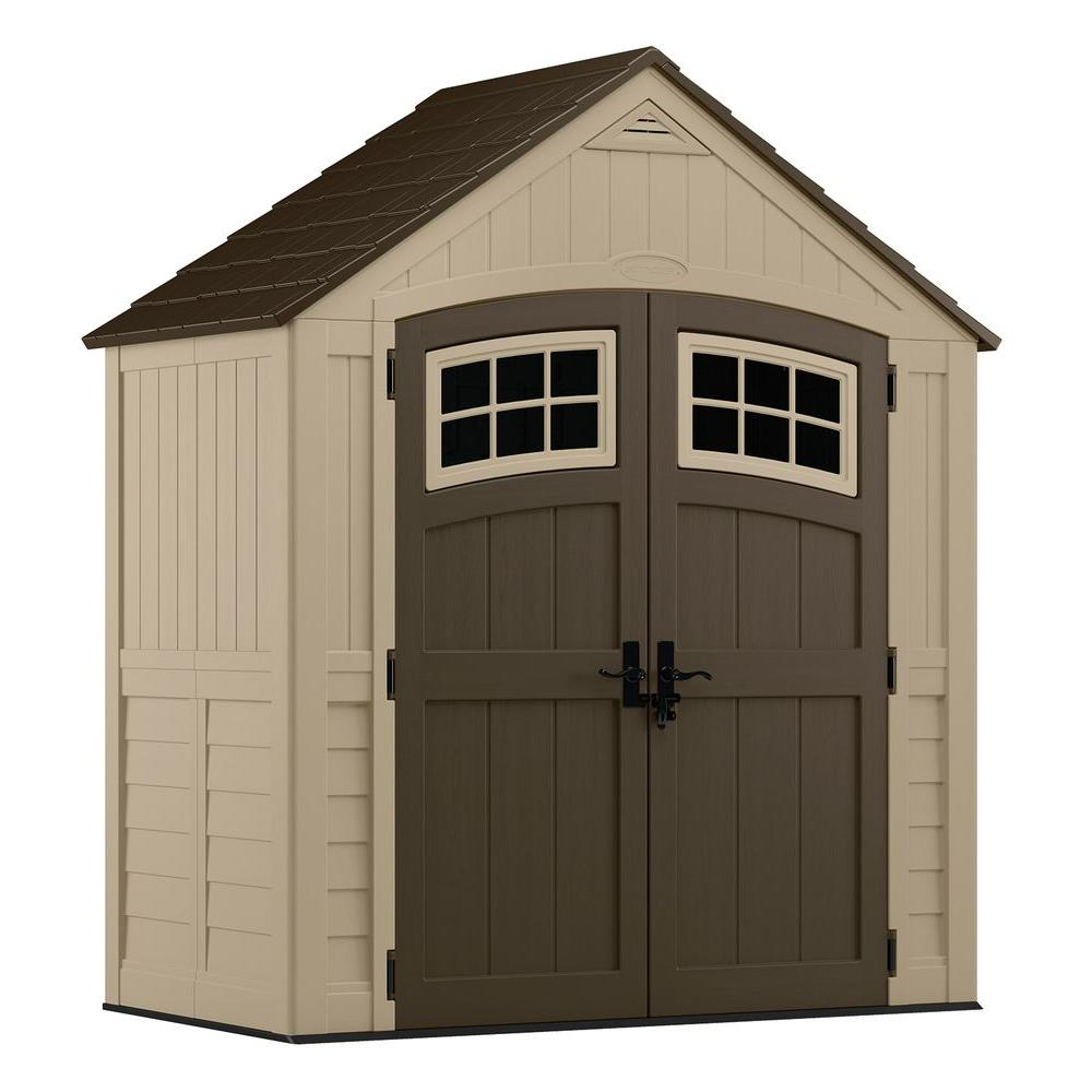 Suncast Sutton 7 Ft 45 In X 3 Ft 1175 In Resin Storage Shed for proportions 1000 X 1000