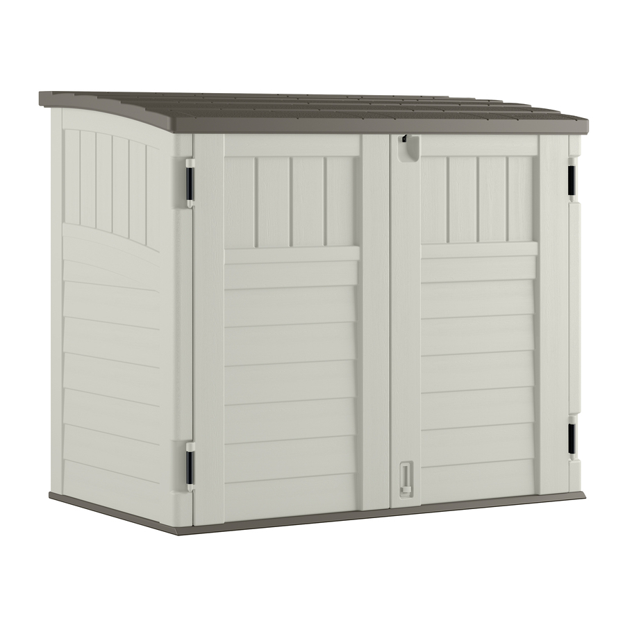 Suncast Vanilla Resin Outdoor Storage Shed Common 53 In X 2325 In pertaining to sizing 900 X 900