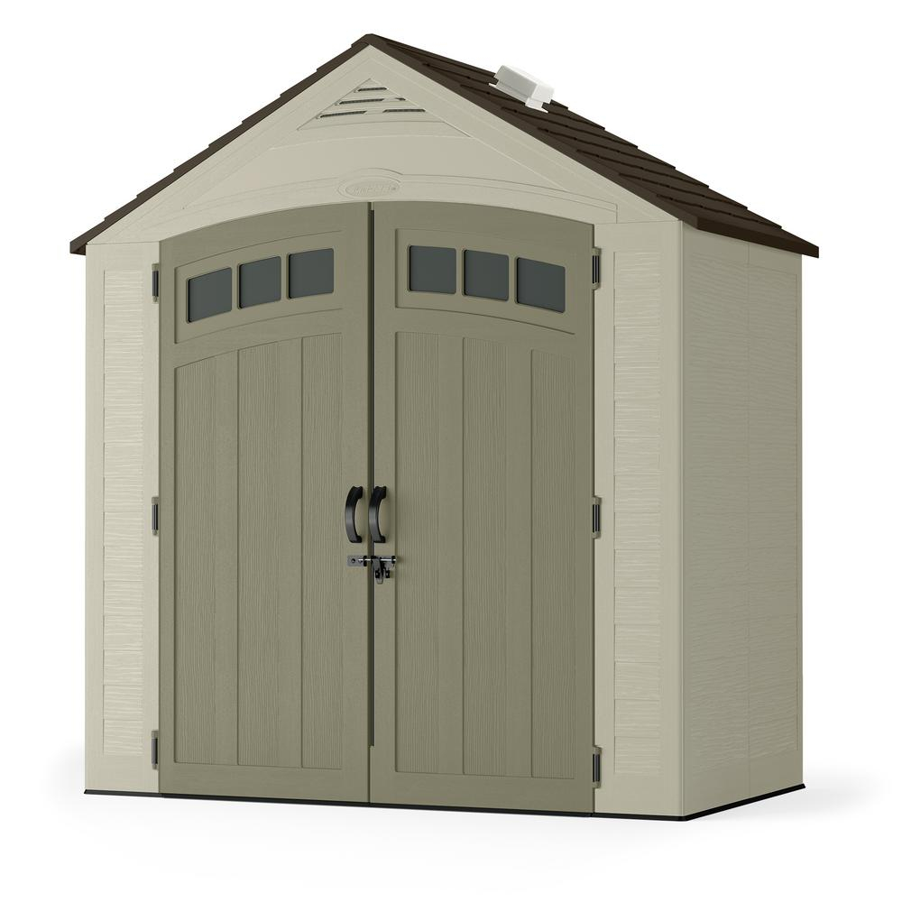 Suncast Vista 7 Ft 4 In X 4 Ft 1 In Resin Storage Shed Bms7402 in dimensions 1000 X 1000