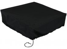 Sunnydaze Decor 36 In Sq X 12 In H Black Outdoor Fire Pit Cover intended for measurements 1000 X 1000