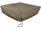 Sunnydaze Decor 48 In Square X 18 In H Khaki Protective Fire Pit with measurements 1000 X 1000