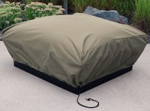 Sunnydaze Heavy Duty Square Khaki Fire Pit Cover 48 Inch Square 18 for proportions 1000 X 1000