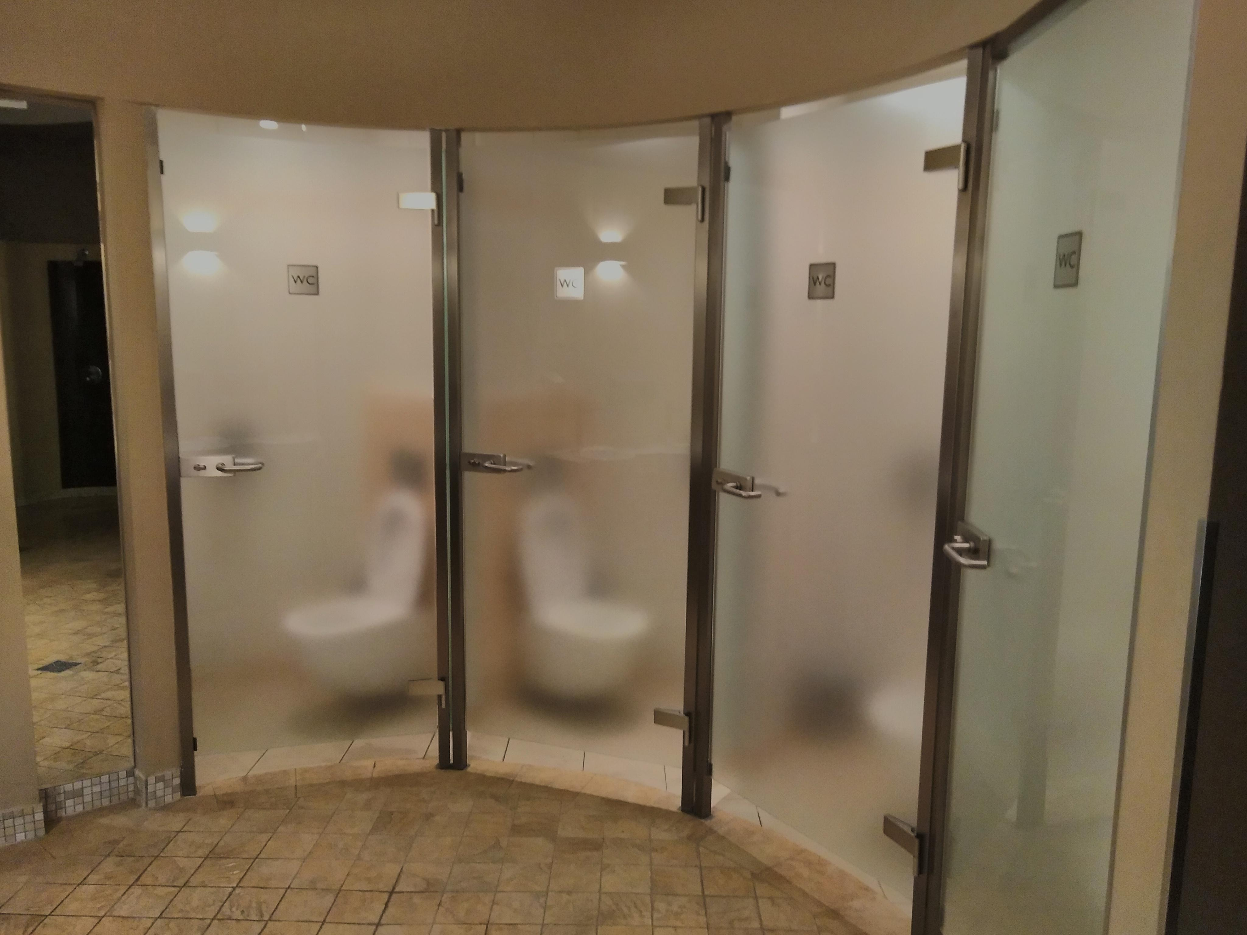 Super Awkward Semi Transparent Bathroom Stall Doors Crappydesign within dimensions 4096 X 3072