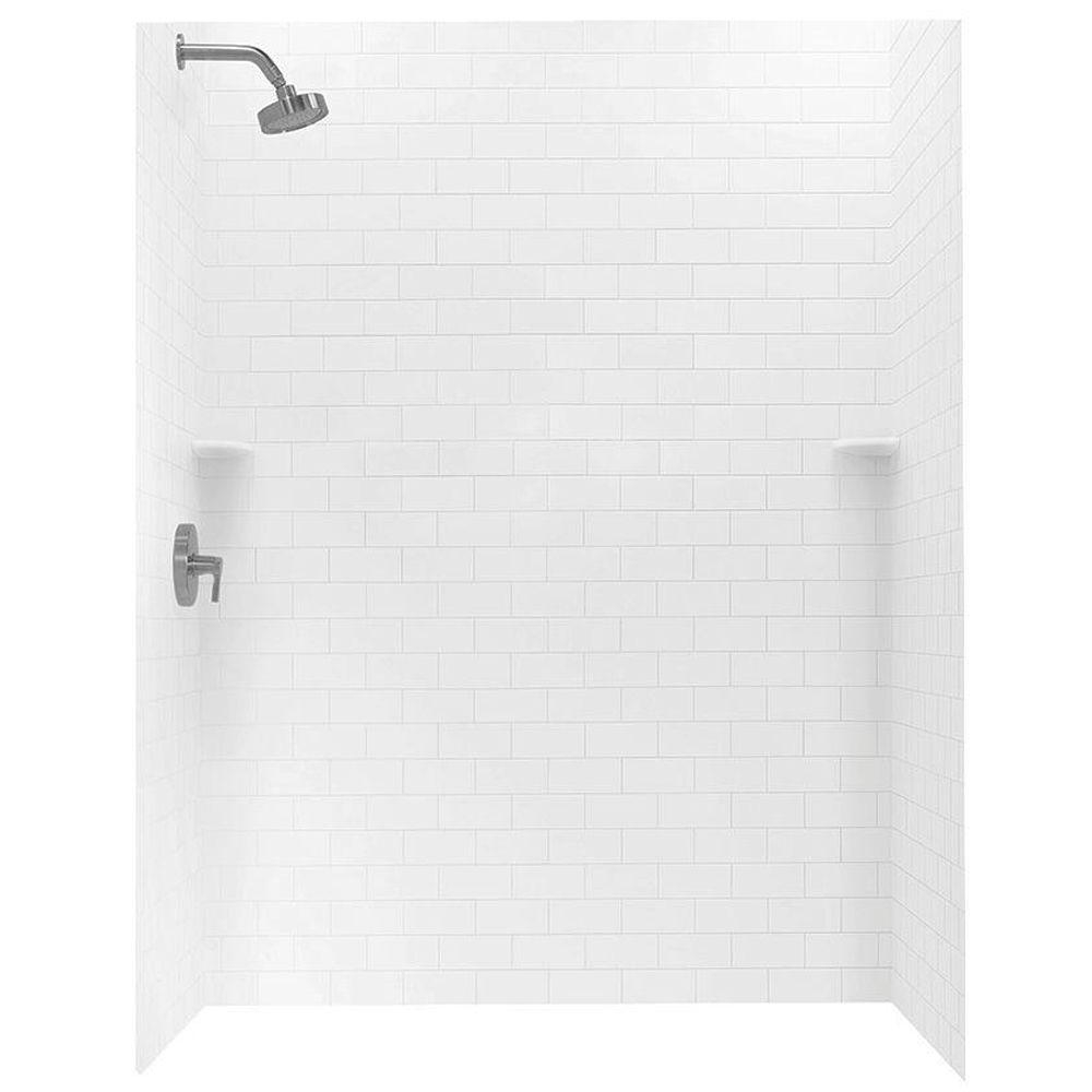 Swan 36 In X 62 In X 72 In 3 Piece Solid Surface Subway Tile Easy pertaining to sizing 1000 X 1000